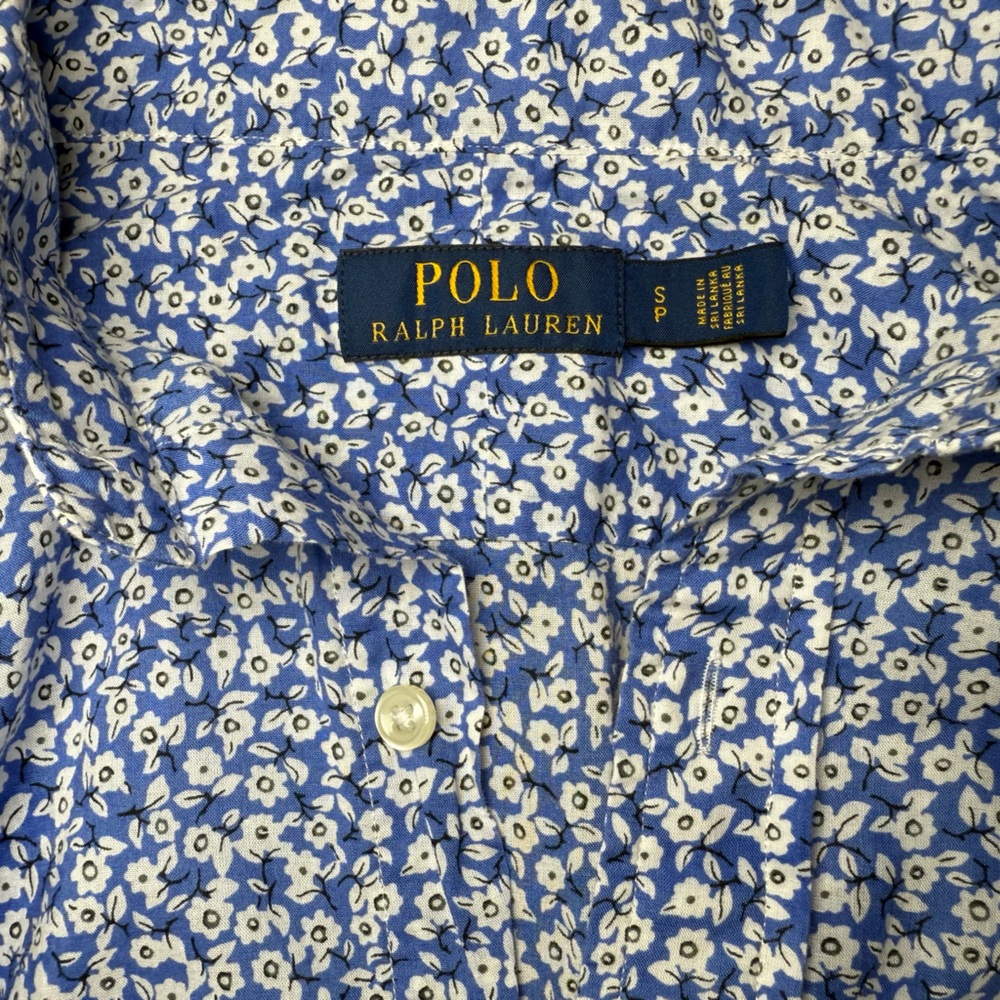 Polo Ralph Lauren Blue Floral Button-Up Shirt - Picture 9 of 9